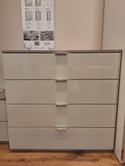 Komoda 4F EL - dub severský/písek lesk