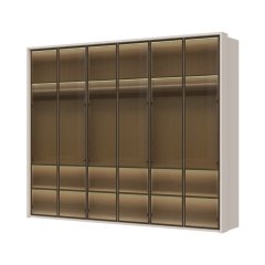 Sestava skříní s rámem prosklená OPERA - P6A-6AL/OP - Cashmere lak mat