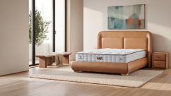 Čalouněná postel NOX - hnědá