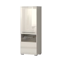 Vitrína PIANO V60V-1KS/PN béžová lesk