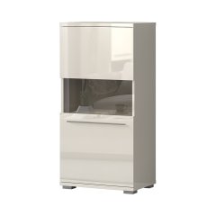 Vitrína PIANO V60-1KS/PN béžová lesk