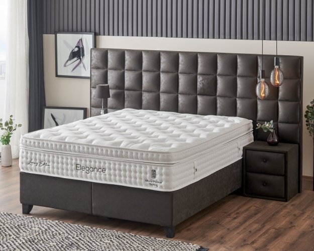 Komoda ELEGANCE se zdrcadlem - tmavě šedá