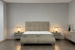 Čalouněná postel PURE - béžová
