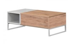 Konferenční stolek PEGAS - dub zlatý/bílá