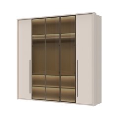 Sestava skříní s rámem prosklená OPERA - P5A-3AL/OP - Cashmere lak mat