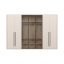 Skříň prosklená RONDO - P7-3AL/RO - Cashmere lak mat
