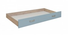 Dětská zásuvka pod postel KINDER - dub premium/modrá