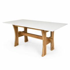 Jídelní stůl SETA BLANC – 180 × 90 cm, keramická deska 12 mm