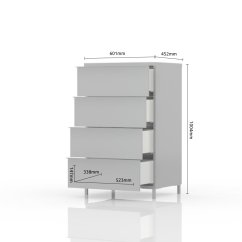 Komoda ONYX - F4V/ON antracit lesk/ořech pacific lesk