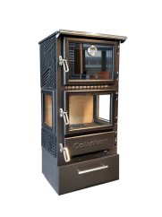 CALISKAN Krbová kamna  s troubou SANA 3D-BOX - černá
