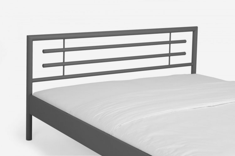 Dvoulůžková postel MERCURY - EVA (stříbrná)