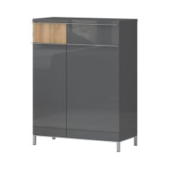 Předsíňová sestava Onyx - antracit lesk/ořech pacific lesk 2