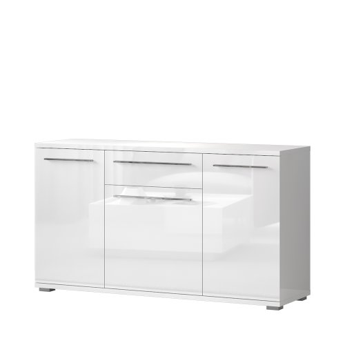 Komoda PIANO K150-3K1F/PN bílá lesk