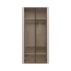 Skříň prosklená RONDO - P2-2AL/RO - Cashmere lak mat