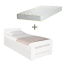 Postel z masivu K2 BOX 90 buk natural  s matrací ELASTIK - SET