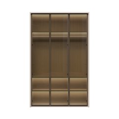 Sestava skříní prosklená OPERA - P3-3AL/OP - Cashmere lak mat