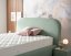 Čalouněná postel SHINY NEW s matrací - světle zelená