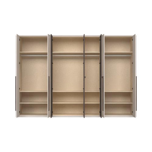 Skříň prosklená RONDO - P7-3AL/RO - Cashmere lak mat