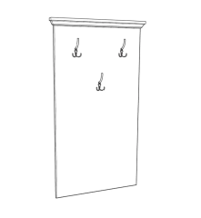 Předsíňový panel RUSTIC - bílá