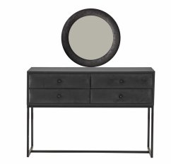 Komoda ELEGANCE se zdrcadlem - tmavě šedá