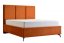 Čalouněná postel CESTO - oranžová - Rozměr: 160 × 200 cm