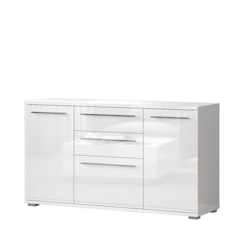 Komoda PIANO K150-3K2F/PN bílá lesk