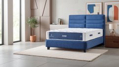 Čalouněná postel BREEZE - modrá