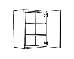 Horní skříňka IN MDF V60 1V - bílá lesk