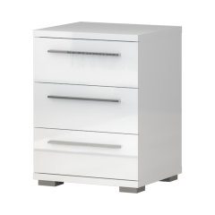 Noční stolek PIANO NS3/PN bílá lesk