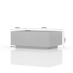 Konferenční stolek PIANO KLS-2F bílá lesk