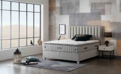 Čalouněná postel STONE NEW s matrací - béžová