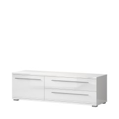 Televizní stolek PIANO TV150-1K2F/PN bílá lesk