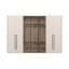 Skříň prosklená s osvětlením RONDO - P7R-3AL/RO - Cashmere lak mat