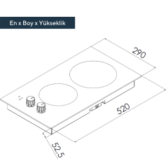 Keramický vestavný elektrický vařič V3-02P