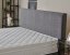 Čalouněná postel OSLO s matrací - tmavě šedá