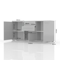 Komoda PIANO K180-3K2F/PN bílá lesk