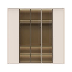 Sestava skříní s rámem prosklená OPERA - P5A-3AL/OP - Cashmere lak mat