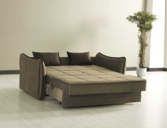 Pohovka se spacím lůžkem Drew - hnědá