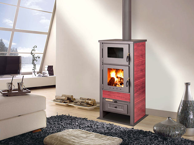 PRO-TERMO Krbová kamna TAURUS CERAMIC - červená
