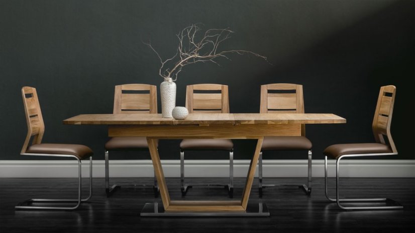 Vystavený jídelní stůl PINOT 160 x 90 cm– dub lak