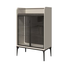 Vitrína SOFFY - V80-2AL/SF - Pepper bílá lak mat