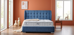 Čalouněná postel SKY - modrá