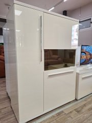 Vitrína PIANO V90-2KS/PN béžová lesk