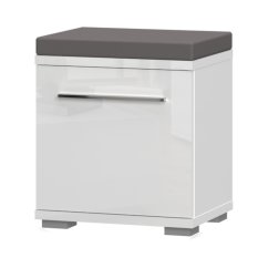 Botníková lavice PIANO K1 - bílá lesk