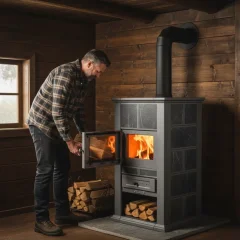 PRO-TERMO Krbová kamna ALPINA CERAMIC - černá