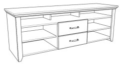 TV komoda RUSTIC - bílá