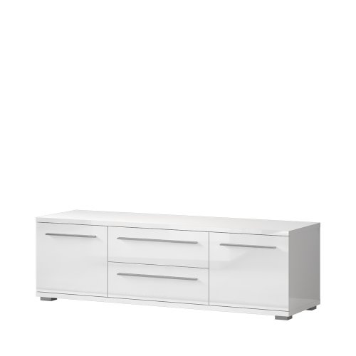 Televizní stolek PIANO TV150-2K2F/PN bílá lesk