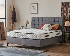 Čalouněná postel COMFORT PLUS - šedá