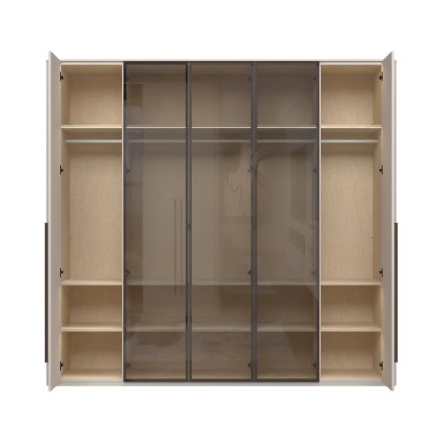 Skříň prosklená s osvětlením RONDO - P5R-3AL/RO - Cashmere lak mat