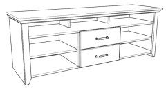 TV komoda RUSTIC - bílá